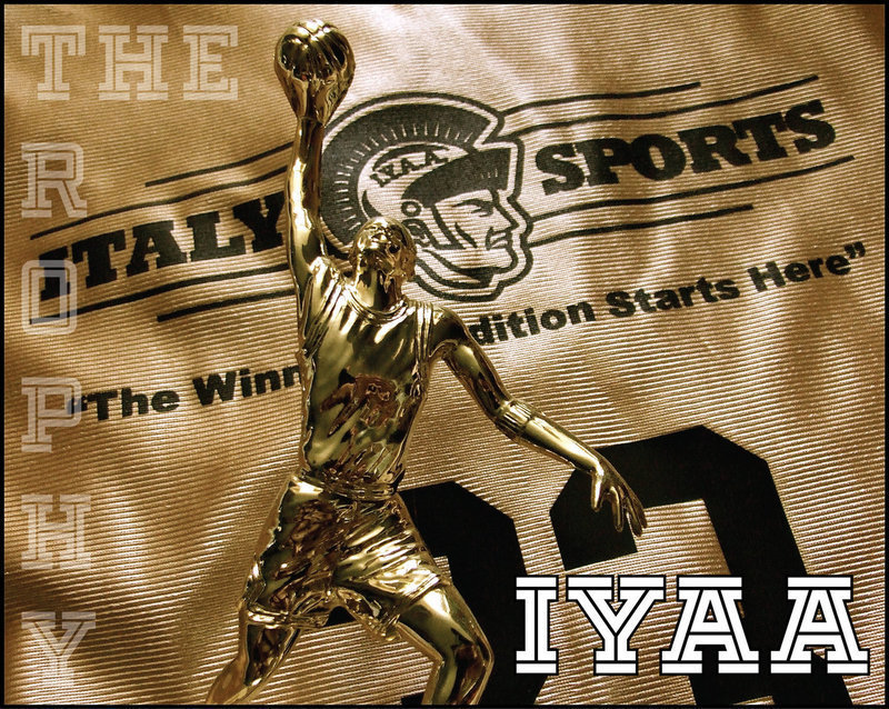 Image: IYAA Basketball Trophy Day Saturday, March 27, 10:00 a.m. – 2:00 p.m. — IYAA players and coaches are invited to stop by the Game On Athletics grand opening in Italy on Saturday, March 27 between 10:00 a.m. – 2:00 p.m. at which time basketball trophies and coaches plaques will be passed out.