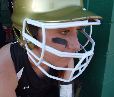 Image: Bailey’s ready — Bailey Bumpus eyes the Frost pitcher before going up to bat.