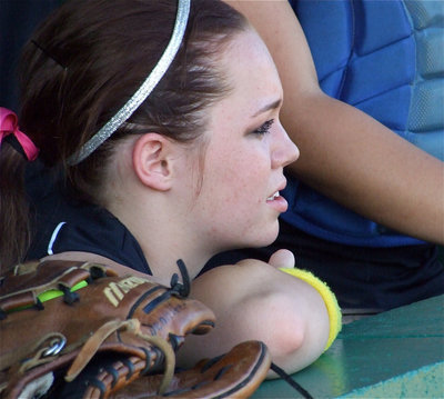 Image: Glad and sad — Lady Gladiator Drew Windham takes in her final moments as a senior playing on Italy’s home field.
