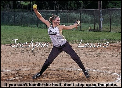 Image: Ultimate weapon — IYAA 15u girl’s softball pitcher Jaclynn Lewis has all the tools needed to take apart opposing batters.