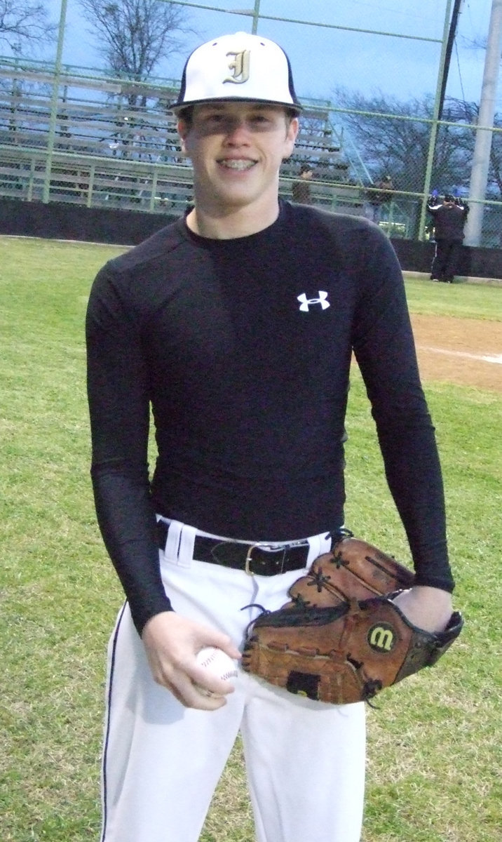 Image: Buck! — Sophomore Justin Buchanan is off to a great start pitching against the Hubbard Jaguars.