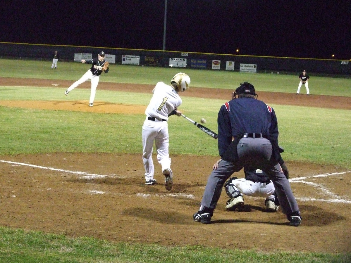 Image: Ross steps up — Ross Stiles is ready hit another line drive.