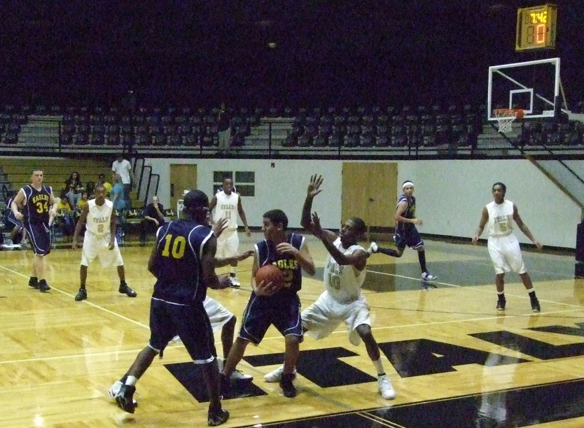 Image: Wanna Get Away? — This Grand Prairie Eagle player wishes he was somewhere else right now.