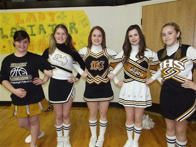 Image: The good old days — The Italy Junior High Cheerleaders performed at halftime in throwback uniforms to the song, “Girls just want to have fun!”