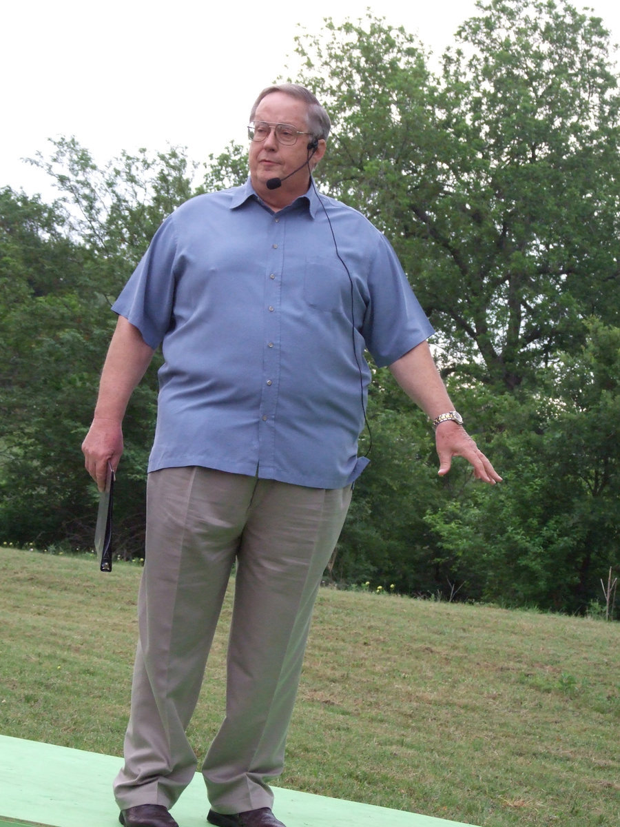 Image: Pastor Bill Morgan — Easter Sunrise Service was held Easter Sunday at Dripping Springs, a local ranch.