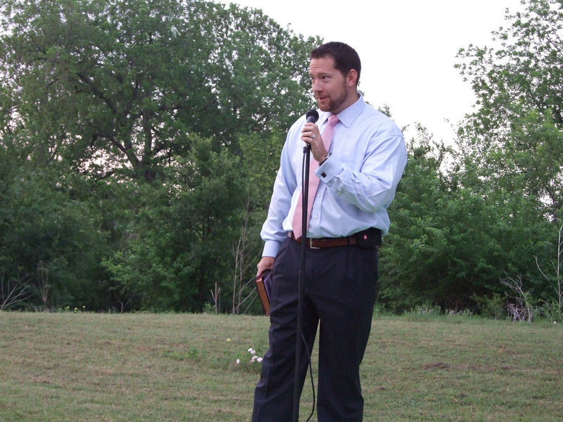 Image: Pastor Todd Gray — Pastor Gray welcomes everyone to worship.