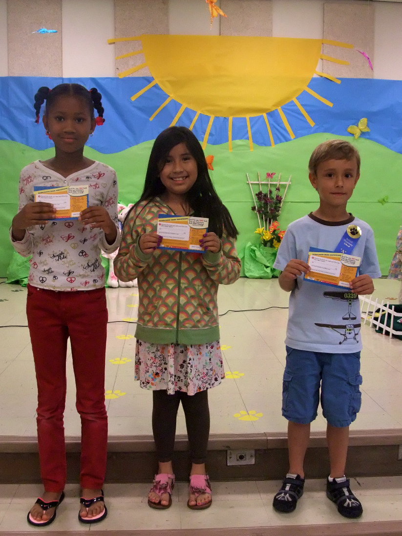 Image: Most A.R. Points — These students had the most reading points and received a scholastic reading award.