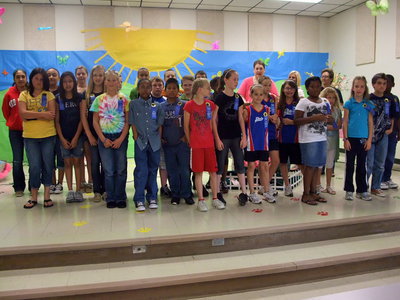 Image: All A’s — This is the sixth grade class and they were all on the A honor roll.