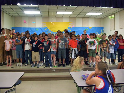 Image: A-B Honor Roll — Fourth, fifth and sixth graders received red ribbons for all a’s and b’s.