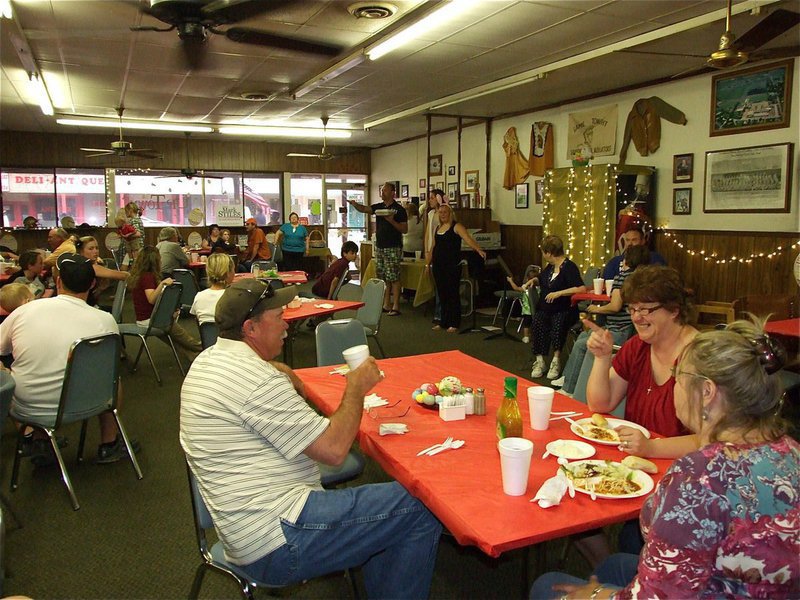 Image: Large numbers — The Gladiator Regiment Band had plenty of support during the spaghetti dinner.