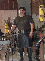 Image: Cliff Yeary — Here is Cliff in his blacksmith shop.