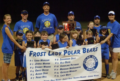 Image: Tournament Champs — The Frost Lady Polar Bears dominated the District 3 Tournament to earn 1st Place and will be headed to the State Tournament in Lindale, Texas in 2 weeks.