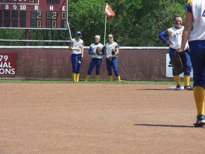Image: Right field — Sarah (#12) plays right field for SAU.