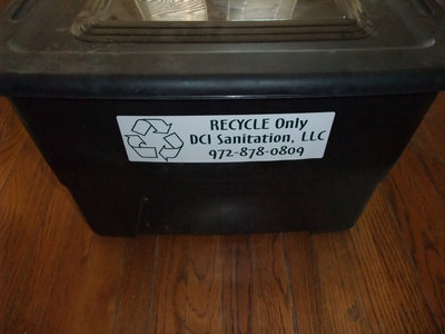 Image: Recycle bins — These handy, Free Recycle bins are smaller and can be picked-up at the City Hall in downtown Italy.