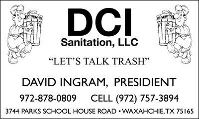 Image: Contacting DCI — Give David Ingram a call at (972) 878-0809 if you have additional questions or concerns regarding the town-wide recycling effort that began in Italy this week.