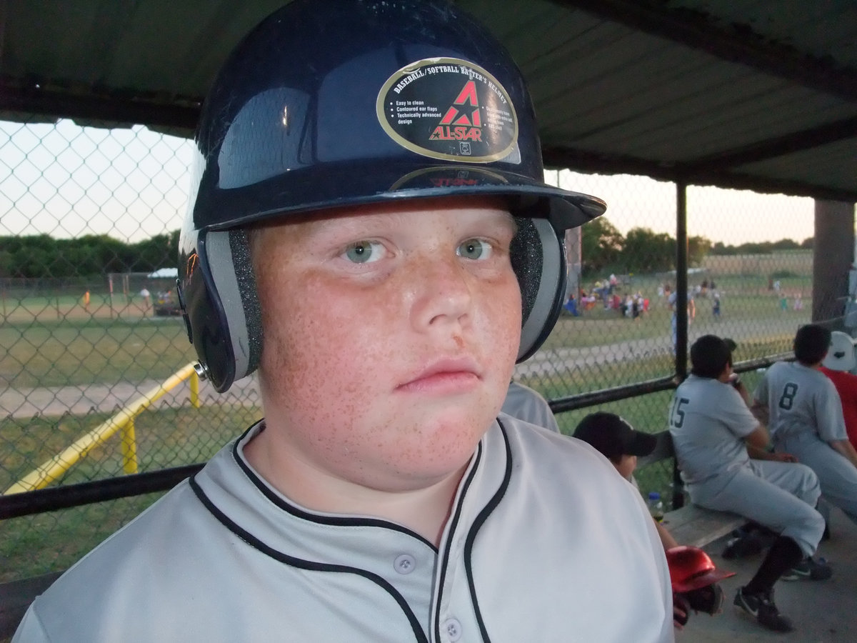 Image: Russell glares — One of two Milford players on the Italy Eagledogs, Russell Clingenpeel has been having  a solid season at the plate.