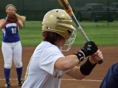 Image: Bring the heat — Bailey Bumpus(18) is ready to take on Whitney’s pitcher at home.