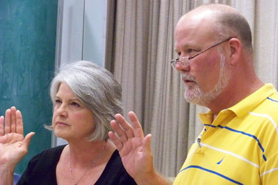 Image: Cheryl Owen and Marty Haight — Owen won her second term in office and Haight replaces Ricky Boyd.