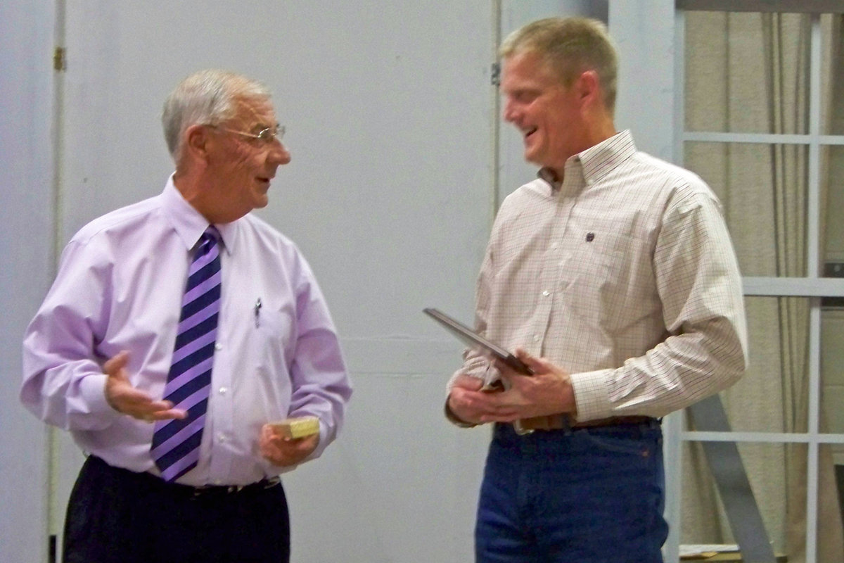 Image: Superintendent Jimmie Malone and Ricky Boyd — Boyd served six years and Malone said his focus has always been on the students and employees.