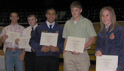 Image: Hardwork on display — These FFA members were rewarded for their efforts throughout the year.