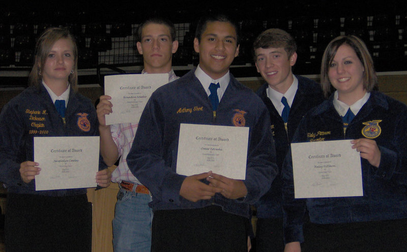 Image: We did it! — These FFA members display their certificates with great pride.