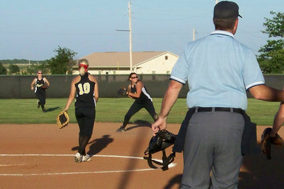 Image: Cori Jeffords, Junior 2nd Baseman — Jeffords makes the play at 2nd base.