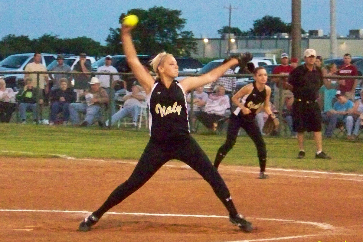 Image: Freshman Pitcher, Megan Richards — Richards came in to relieve Westbrook in the circle.