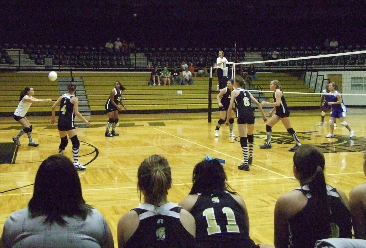 Image: Brogden captures point — Senior, Lindsey Brodgen hits back for a point.