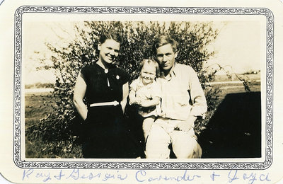 Image: Family Photo — Ray and Georgia Cavender with daughter Joyce.