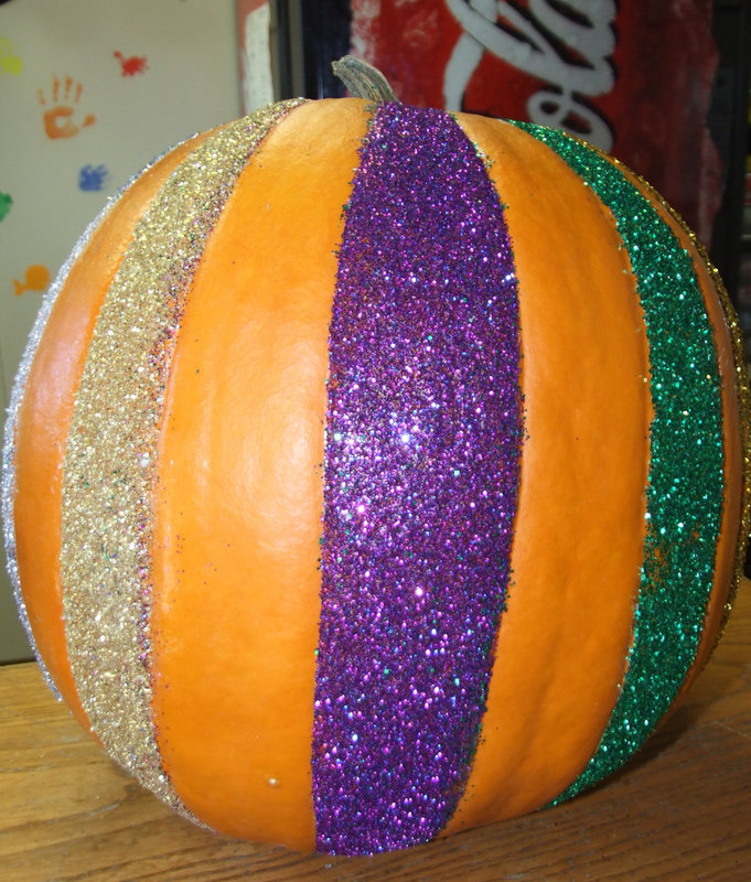 Image: Disco pumpkin — This beautiful disco pumpkin was created by Vicky Austin.