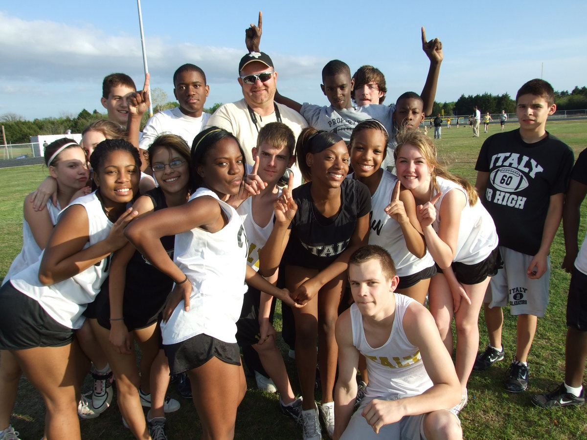 Image: The Italy Junior High is ready to race at the Distirct meet — The 7th grade girls earned 3rd place, the 7th grade boys took 3rd place, the 8th grade girls won 7th place and the 8th grade boys finished in 4th place against Italy’s district competition Tuesday in Hubbard.