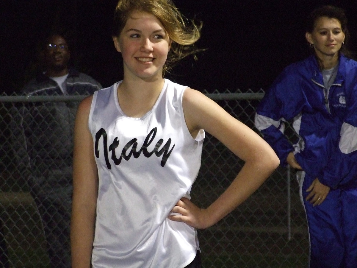 Image: Taylor Turner — Taylor Turner waits for her chance to run during the relays. Turner also finished 3rd in the Triple Jump and 4th in the Long Jump.