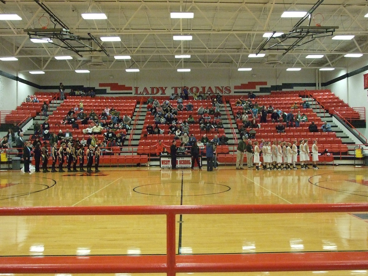 Image: Italy vs Valley Mills — Are you ready for some Playoffs! Both squads lineup for the National Anthem.