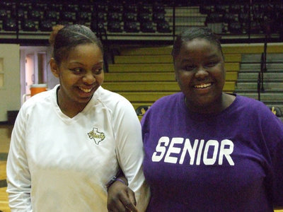Image: Shay escorts Shanta — Shay Fleming escorts Senior and team statistician, Shanta Thomas, on Senior Night. Everyone was all smiles for about two more minutes, then came the waterworks.