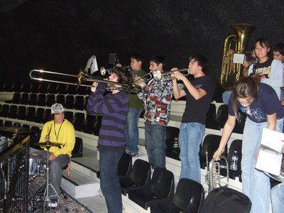 Image: The band plays on — Gladiator Alumni were entertained by the musical talents of the Italy Gladiator Band.