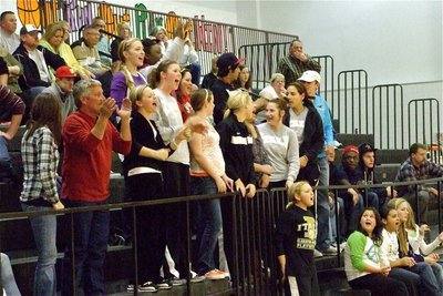 Image: Fans get rowdy — Gladiator Nation cheers on their team late in the contest.