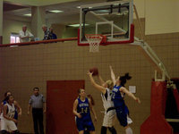 Image: Italy Tries To Rebound — The Italy Lady Gladiators try to rebound after falling behind early against the Wortham Lady Bulldogs in the 2008 Kiwanis Classic Basketball Tournament. The Tournament took place on the campus of Navarro College in Corsicana, Texas.