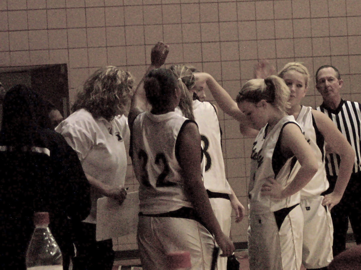 Image: Hanging On — The Lady Gladiators try to find a way to comeback against the Lady Bulldogs of Wortham.