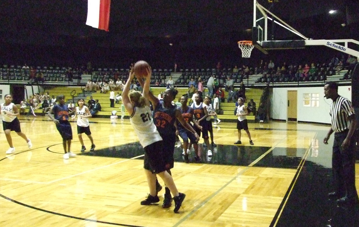 Image: 7th Grade Girls — Gladiator offense worked and won the game in overtime Monday night.