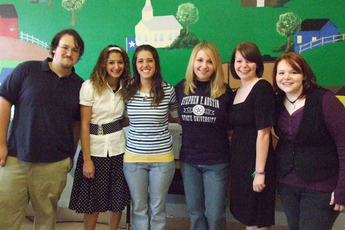 Image: Scholarship recipients — (L-R) Cameron Owens, Barbara Barnhart, Jenna Bankhead, Kalin Davis, Danielle Cotter and Chelsea Spraberry