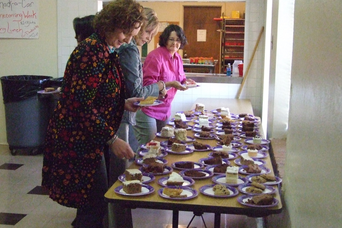 Image: The dessert table — All kinds of desserts to choose from.