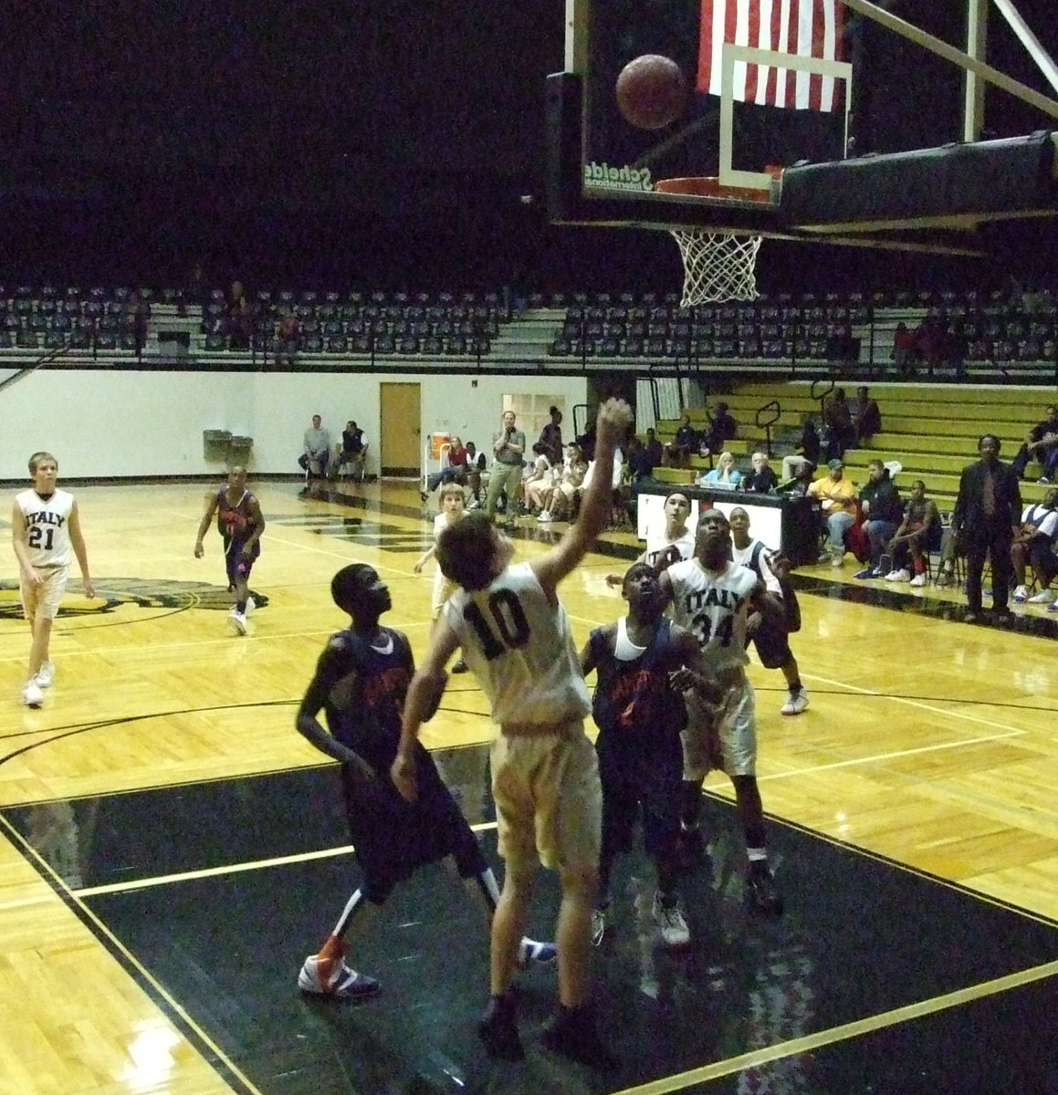 Image: Hamilton jumps — The Gladiators offense was holding on as the Hampton boys defended their goal.