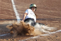 Image: Beets me? — Maybe Breyanna Beets didn’t need to slide but it sure made for a cool picture!