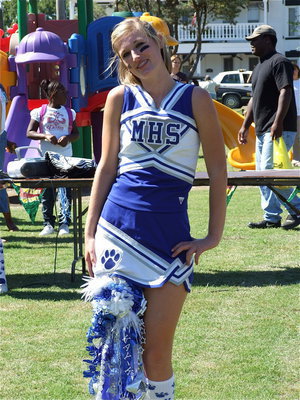 Image: Kay-K — MHS Cheerleader Laura ‘Kay-K’ Harvey helped to motivate Bulldog Nation before the Homecoming game.