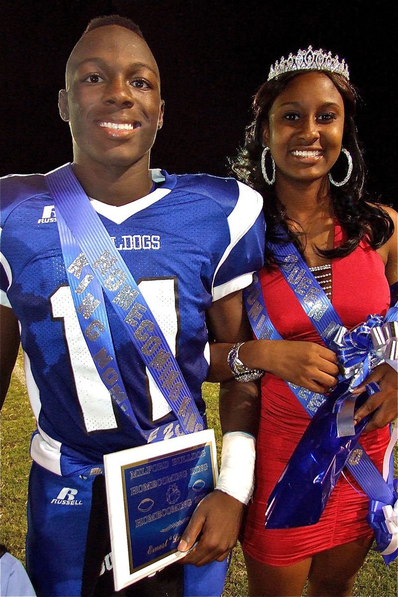 Image: The King and Queen — Ernest Lee Smith and Ra’Tara Singleton are named the 2010 Homecoming King and Queen.