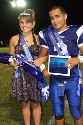 Image: Sweetheart and Beau — Brittany Goss and Rolando Vega are honored to be the 2010 Homecoming Sweetheart and Beau.