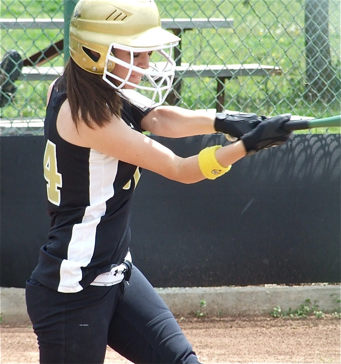 Image: Drew connects — Drew Windham connects with a pitch.