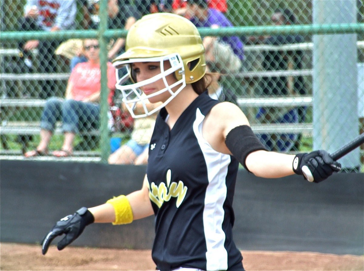 Image: Ready to hit — Drew Windham gets ready to take on Mildred’s pitcher.