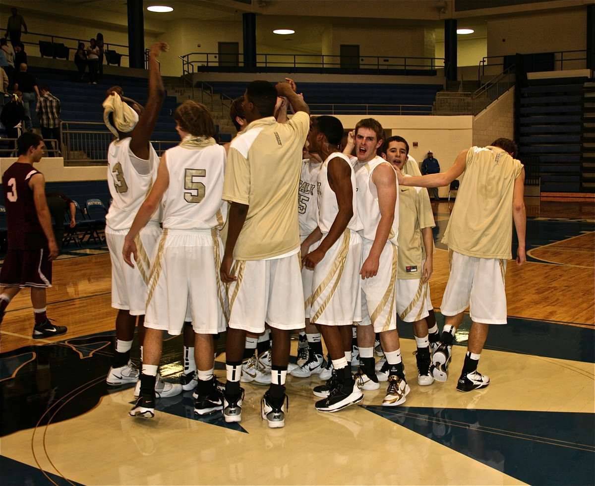 Image: Loud and proud — The Italy Gladiators break the huddle proud after clipping the playoff wings from the Mildred Eagles.