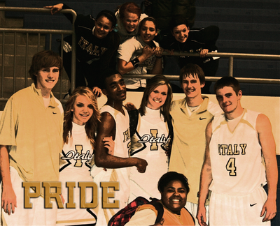 Image: Team Pride — Enjoying the moment are, Back row: Lady Gladiators Softball players Anna Viers, Katie Byers, Alyssa Richards and Morgan Cockerham. Middle row: Colton Campbell, Sierra Harris, Heath Clemons, Kaitlyn Rossa, Jase Holden and Ryan Ashcraft. Front row: Gladiator mascot Sa’Kendra Norwood.
